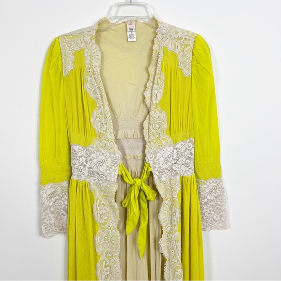 HAH Hot As Hell Lime Dust Her Long Sleeve Boho Duster Robe - Picture 5 of 13